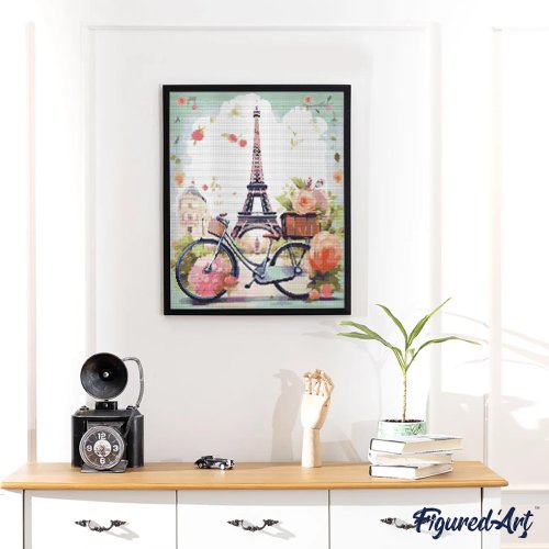 Diamantové malování - ROZKVETLÁ PAŘÍŽ 40 x 50 cm bez rámu