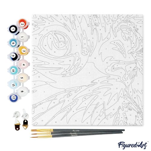 Mini malování podle čísel - KOČKA POP ART 20 x 20 cm na rámu - SFA084-04.jpg