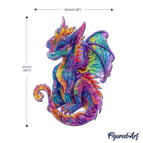 Dřevěné puzzle 2D sada - ZÁŘIVÝ DRAK - WP-FA1015_07.jpg