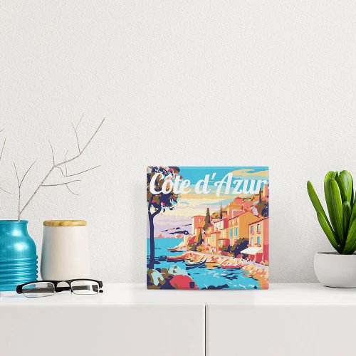 Mini malování podle čísel - Travel Poster COTE d'AZUR 20 x 20 cm na rámu - SFA125-Y_2.jpg