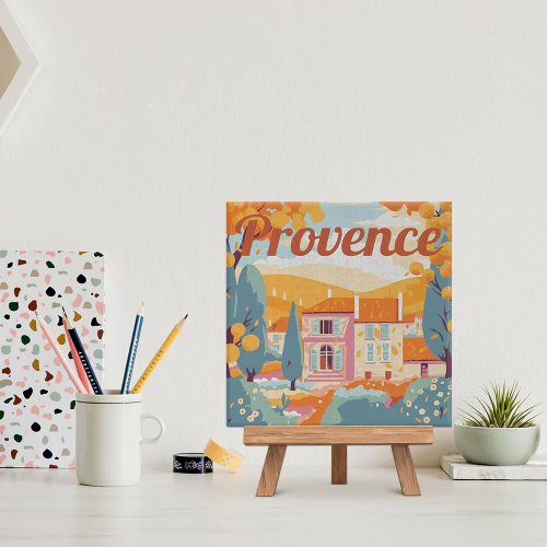 Mini malování podle čísel - Travel Poster PODZIM V PROVENCE 20 x 20 cm na rámu - SFA128-Y_2.jpg