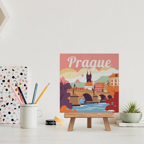 Mini malování podle čísel - Travel Poster PRAHA 20 x 20 cm na rámu - SFA142-Y_2.jpg