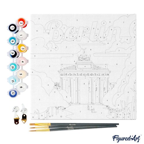 Mini malování podle čísel - Travel Poster BERLÍN 20 x 20 cm na rámu - SFA144-Y_3.jpg