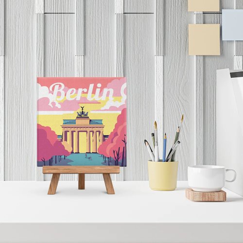 Mini malování podle čísel - Travel Poster BERLÍN 20 x 20 cm na rámu - SFA144-Y_2.jpg