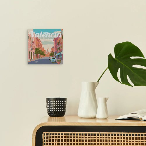 Mini malování podle čísel - Travel Poster VALENCIA 20 x 20 cm na rámu - SFA146-Y_2.jpg