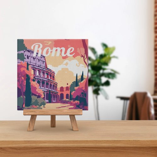 Mini malování podle čísel - Travel poster ROME 20 x 20 cm na rámu - SFA147-Y_2.jpg