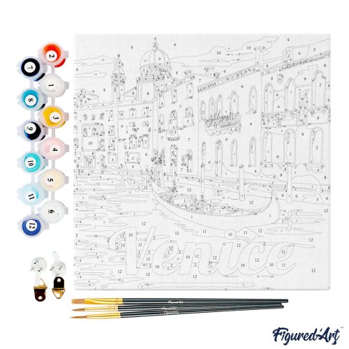 Mini malování podle čísel - Travel Poster BENÁTKY 20 x 20 cm na rámu - SFA150-Y_3.jpg