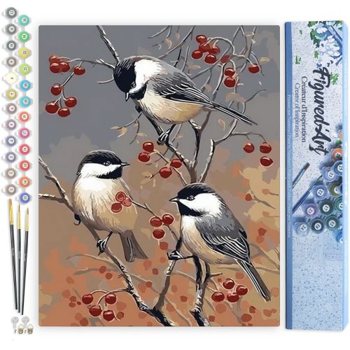 Malování podle čísel - PTÁČCI NA OVOCNÉM STROMU bez rámu 40 x 50 cm - PN554-02.jpg