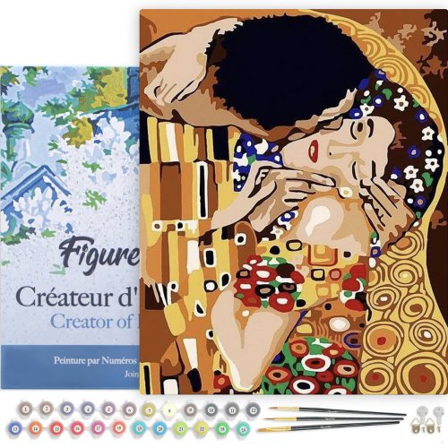 Malování podle čísel - GUSTAV KLIMT POLIBEK na rámu 40 x 50 cm - PN804-Y-02.jpg