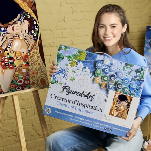 Malování podle čísel - GUSTAV KLIMT POLIBEK na rámu 40 x 50 cm - PN804-Y-03.jpg