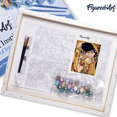 Malování podle čísel - GUSTAV KLIMT POLIBEK na rámu 40 x 50 cm - PN804-Y-05.jpg