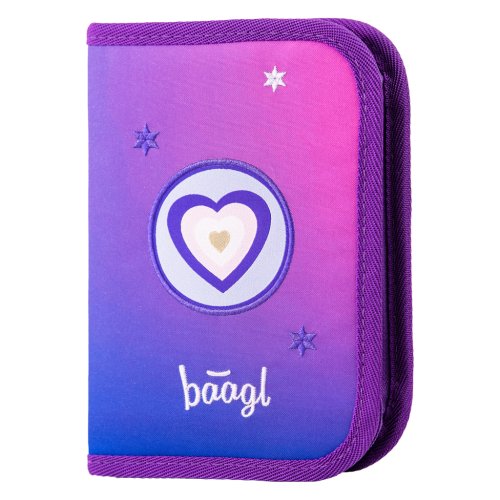 Školní set BAAGL Airy Koně srdce - batoh, penál, sáček - obrázek