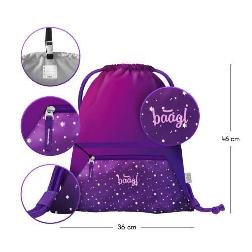 Školní set BAAGL Airy Koně srdce - batoh, penál, sáček - obrázek