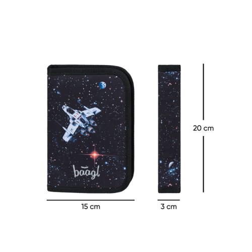 Školní penál jednopatrový BAAGL Pixel Space - obrázek