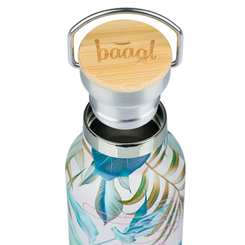 Termoláhev s bambusovým víčkem BAAGL Leafs 500 ml - obrázek