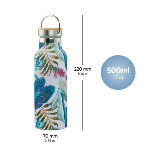 Termoláhev s bambusovým víčkem BAAGL Leafs 500 ml - obrázek