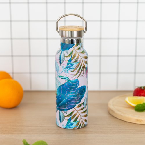 Termoláhev s bambusovým víčkem BAAGL Leafs 500 ml - obrázek
