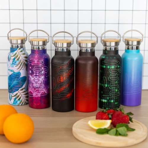 Termoláhev s bambusovým víčkem BAAGL Leafs 500 ml - obrázek