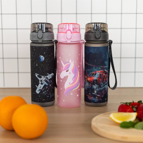 Tritanová láhev na pití BAAGL Pixel Space 500 ml - obrázek