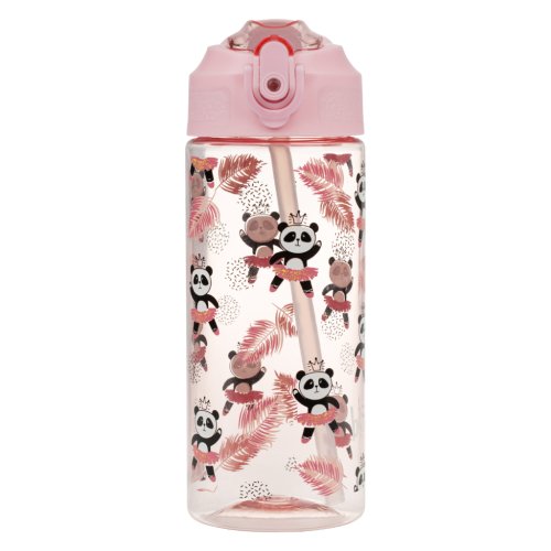 Tritanová láhev na pití s brčkem BAAGL Panda 500 ml - obrázek