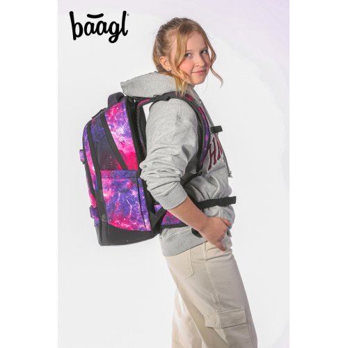 Školní set BAAGL Skate max Galaxy - batoh, penál, sáček - obrázek