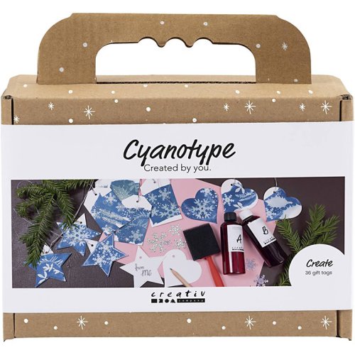 Modrobílá Kyanotypie - kreativní sada