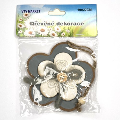 Dřevěná dekorace KVĚT
