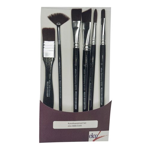 Sada štětců ELCO PINSEL - syntetický vlas - 6 ks