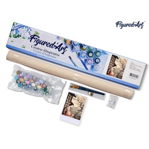 Malování podle čísel  - ŽENA V KIMONU A SAKURA bez rámu 40 x 50 cm - FA10579-05.jpg