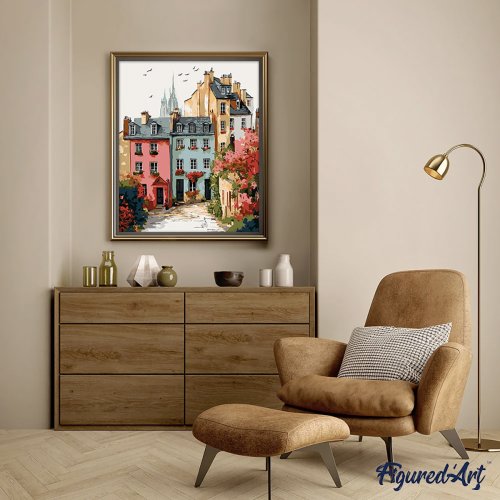 Malování podle čísel - STARÉ MĚSTO bez rámu 40 x 50 cm