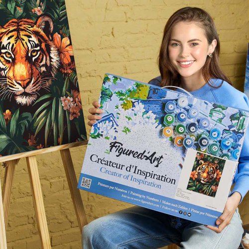 Malování podle čísel - TROPICKÝ TYGR 40 x 50 cm na rámu - FA10622-Y-03.jpg