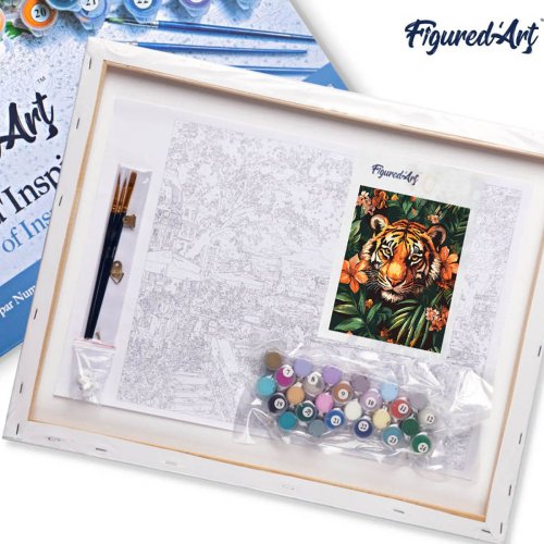 Malování podle čísel - TROPICKÝ TYGR 40 x 50 cm na rámu - FA10622-Y-05.jpg