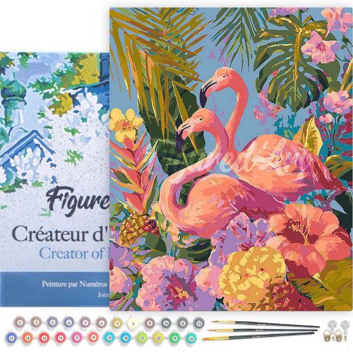 Malování podle čísel - DVA PLAMEŇÁCI 40 x 50 cm na rámu - FA10621-Y-02.jpg