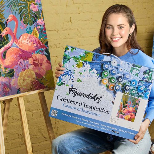 Malování podle čísel - DVA PLAMEŇÁCI 40 x 50 cm na rámu - FA10621-Y-03.jpg