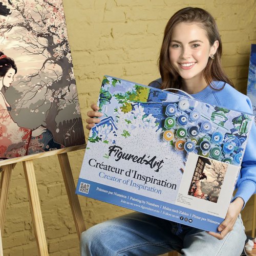 Malování podle čísel  - ŽENA V KIMONU A SAKURA na rámu 40 x 50 cm - FA10579-Y-03.jpg