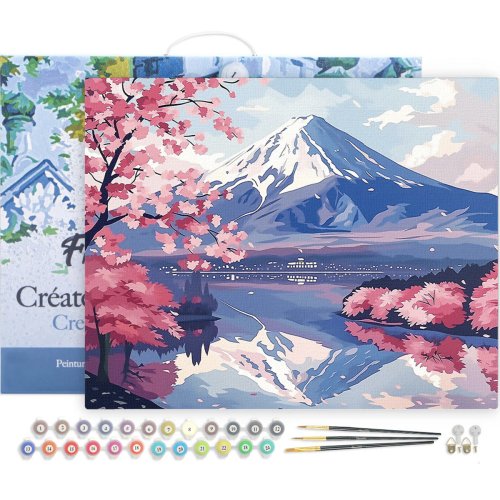 Malování podle čísel - JEZERO POD FUJI na rámu 40 x 50 cm - FA10555-Y-02.jpg