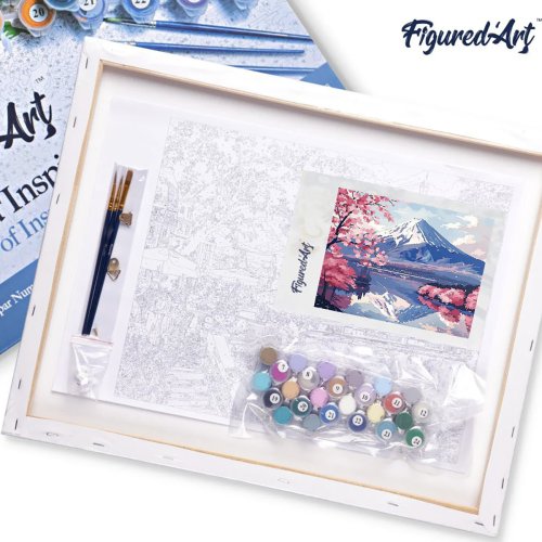 Malování podle čísel - JEZERO POD FUJI na rámu 40 x 50 cm - FA10555-Y-05.jpg