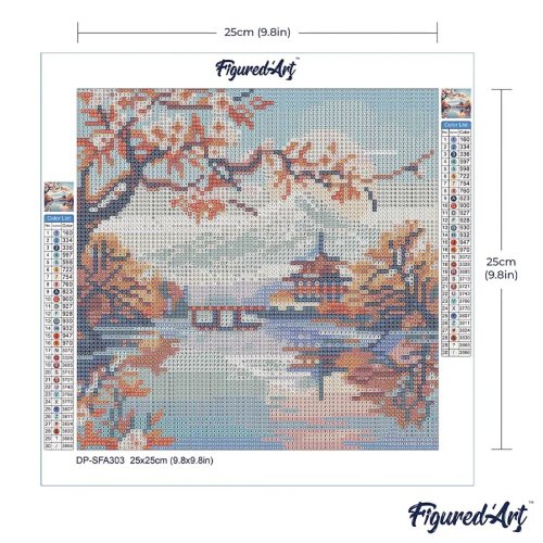 Mini diamantové malování - FUJI NAD JEZEREM bez rámu 25 x 25cm - DP-SFA303-15.jpg