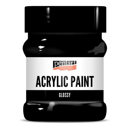 Akrylová barva lesklá PENTART 230 ml ČERNÁ