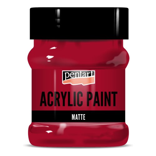 Akrylová barva matná PENTART 230 ml ČERVENÁ