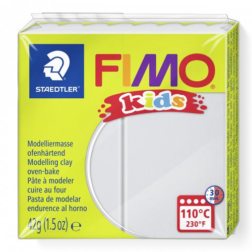 Fimo kids 42g - dětská modelovací hmota SVĚTLÁ ŠEDÁ