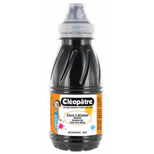 Inkoust na kreslení CLEOPATRE 250 ml ČERNÁ