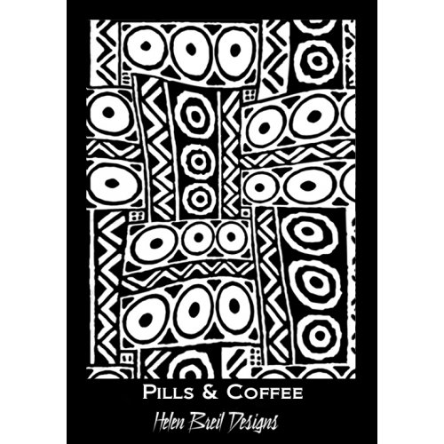 Silk Screen šablona - Pills & Coffee, Helen Breil
