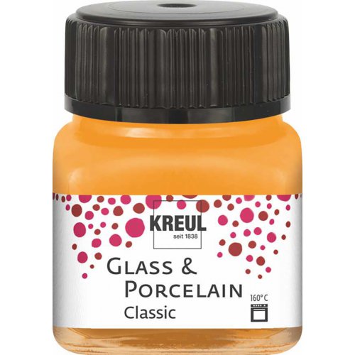 Barva na sklo a porcelán KREUL classic 20 ml ORANŽOVÁ