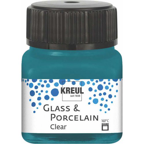 Barva na sklo a porcelán KREUL clear 20 ml TYRKYSOVÁ