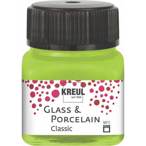 Barva na sklo a porcelán KREUL classic 20 ml MÁJOVÁ ZELENÁ