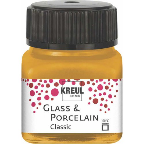 Barva na sklo a porcelán KREUL classic 20 ml ZLATÁ