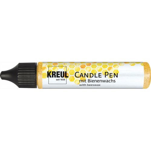 CANDLE PEN KREUL pro malování svíček GLITTER ZLATÁ