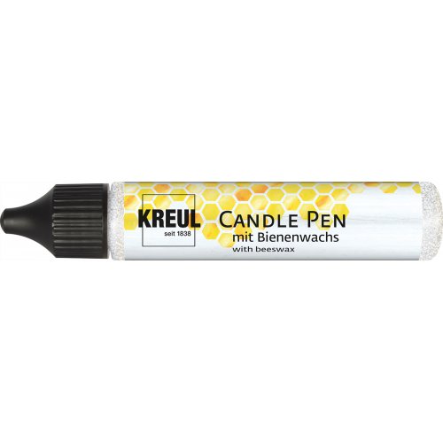 CANDLE PEN KREUL pro malování svíček GLITTER STŘÍBRNÁ