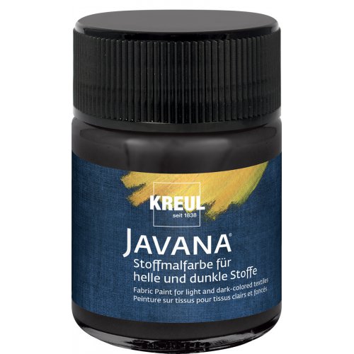 Barva na světlý a tmavý textil JAVANA 50 ml ČERNÁ